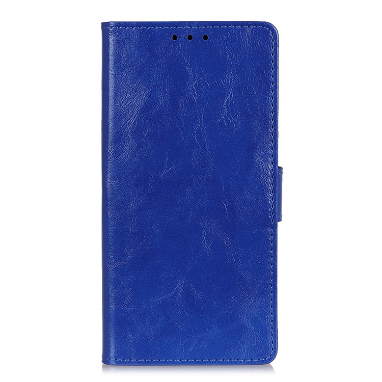 Crazy Horse Leather Wallet Stand Case for Samsung Galaxy A10 - Blue-4