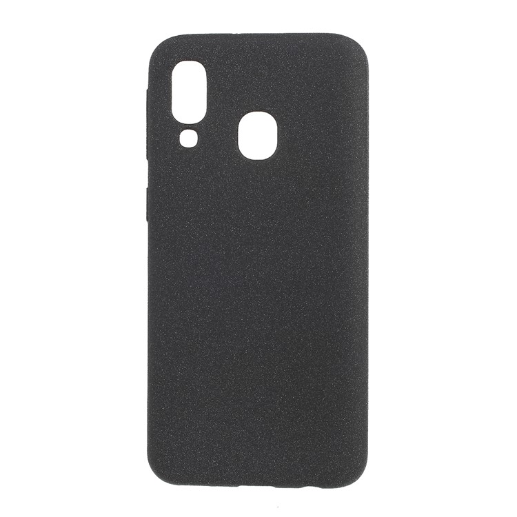 Caso De TPU Fosco Pele-toque Para Samsung Galaxy A40 - Preto-1