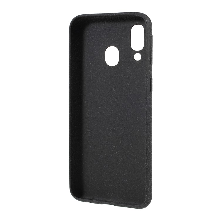 Caso De TPU Fosco Pele-toque Para Samsung Galaxy A40 - Preto-3