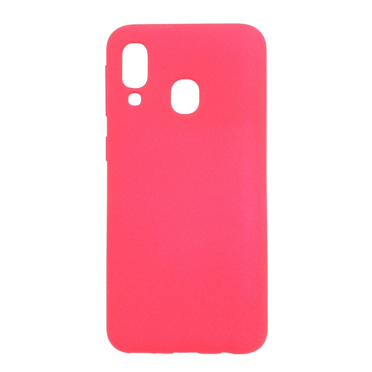 Caso De TPU Fosco Pele-toque Para Samsung Galaxy A40 - Rosa-1