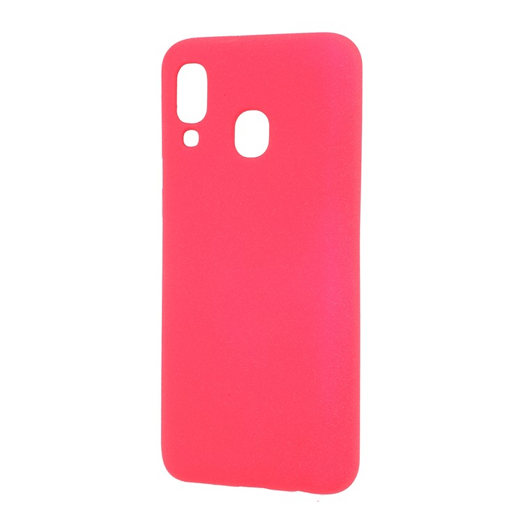Caso De TPU Fosco Pele-toque Para Samsung Galaxy A40 - Rosa-2