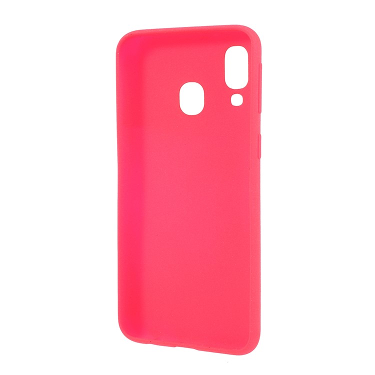 Caso De TPU Fosco Pele-toque Para Samsung Galaxy A40 - Rosa-3