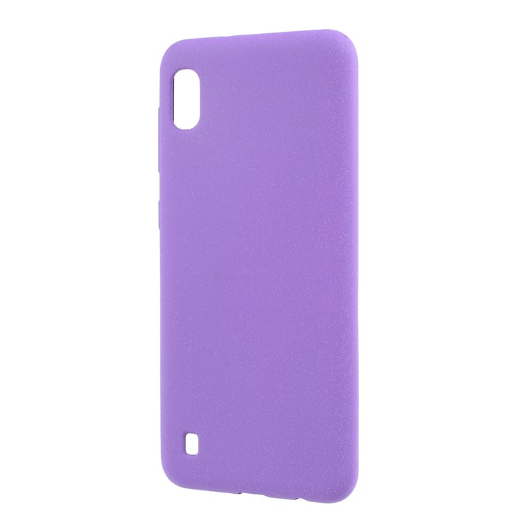 Caso Macio TPU Pele-toque Para Samsung Galaxy A10 - Roxa-2