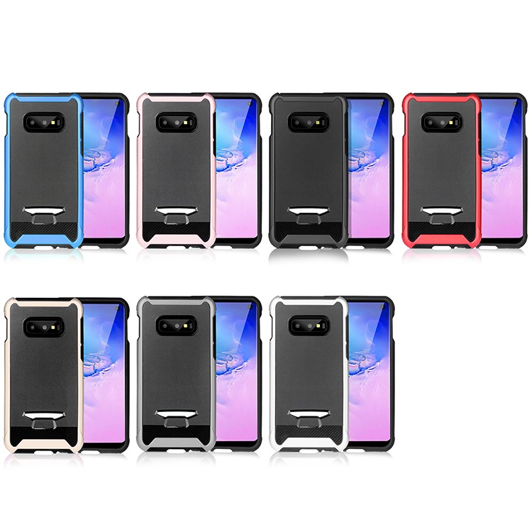 Granular Texture TPU + PC Hybrid Back Cover for Samsung Galaxy S10e - Red-6