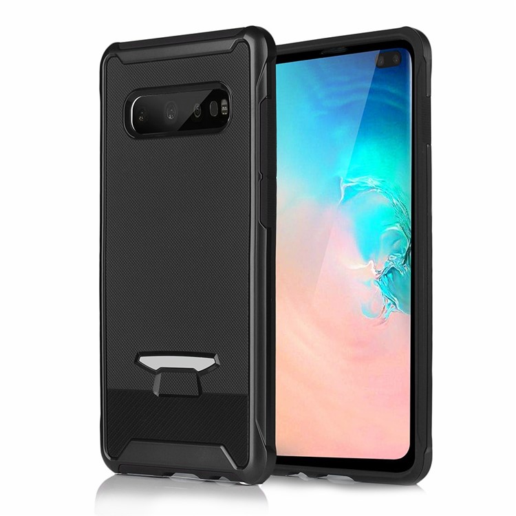 Granular Texture TPU + PC Hybrid Cell Phone Case for Samsung Galaxy S10 - Black-2