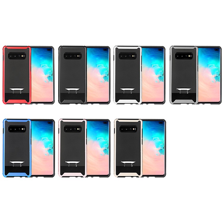 Granular Texture TPU + PC Hybrid Cell Phone Case for Samsung Galaxy S10 - Black-3