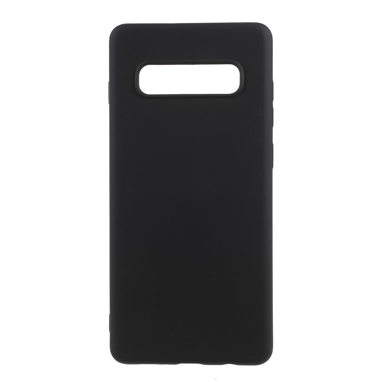 

All Wrapped Back and Edges Liquid Silicone Mobile Phone Shell for Samsung Galaxy S10 Plus - Black, Galaxy S10 Plus