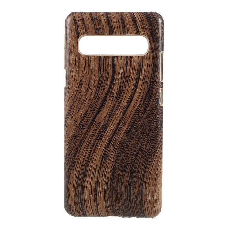 

PU Leather Coated Hard PC Case for Samsung Galaxy S10 5G - Wood Grain, Galaxy S10 5G