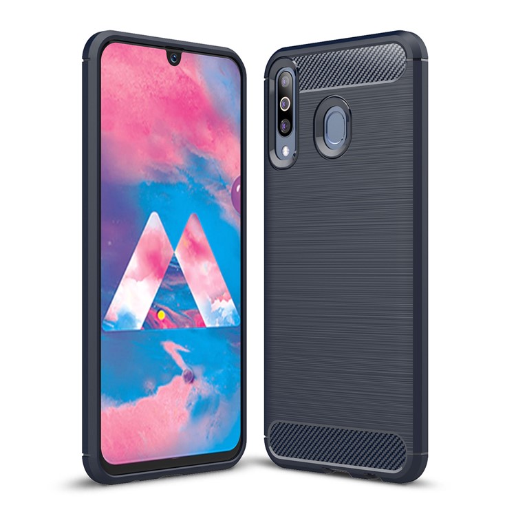 

Carbon Fibre Brushed TPU Case for Samsung Galaxy M30/A40s - Dark Blue, Galaxy M30