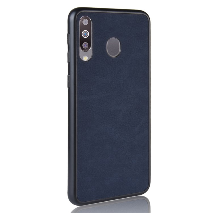 Leather Coated TPU Case for Samsung Galaxy M30/A40s/A40s - Blue-3