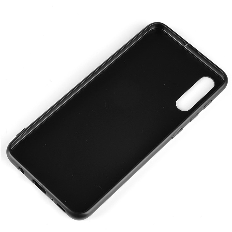 PU Leather Coated TPU Mobile Phone Case for Samsung Samsung Galaxy A50 / A50s / A30s - Black-4