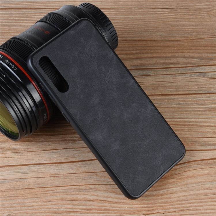 PU Leather Coated TPU Mobile Phone Case for Samsung Samsung Galaxy A50 / A50s / A30s - Black-5