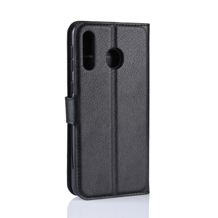 Litchi Skin PU Leather Protection Phone Case Cover for Samsung Galaxy M30 - Black-4