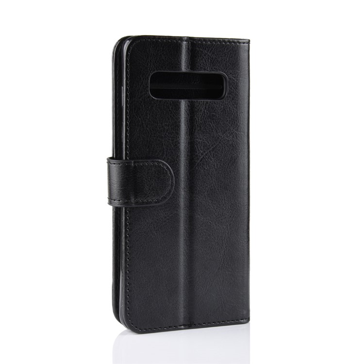 Crazy Horse Wallet Stand Leather Phone Case for Samsung Galaxy S10 5G - Black-3