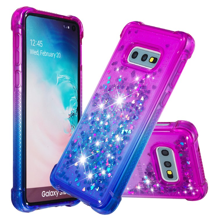 

Gradient Glitter Powder Quicksand TPU Case Shell for Samsung Galaxy S10e - Purple / Blue, Galaxy S10e