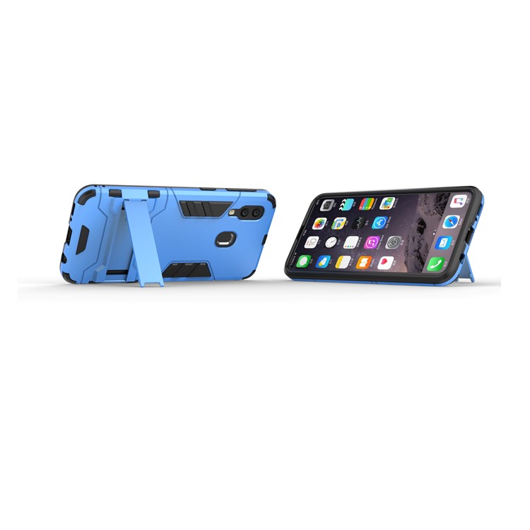 Cool Guard Kickstand PC TPU Hybrid Case for Samsung Galaxy A40 - Baby Blue-5