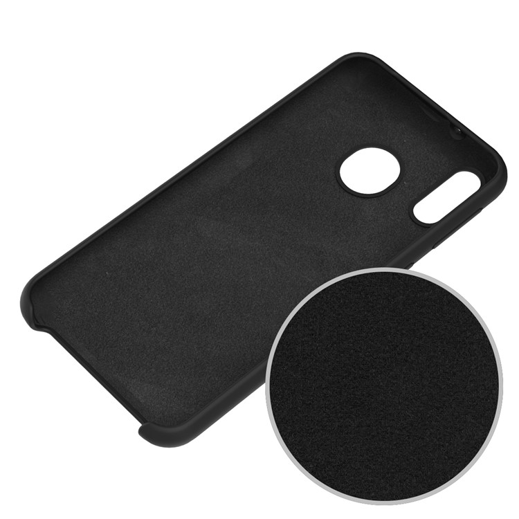 Soft Liquid Silicone Cell Phone Cover for Samsung Galaxy M20 - Black-5