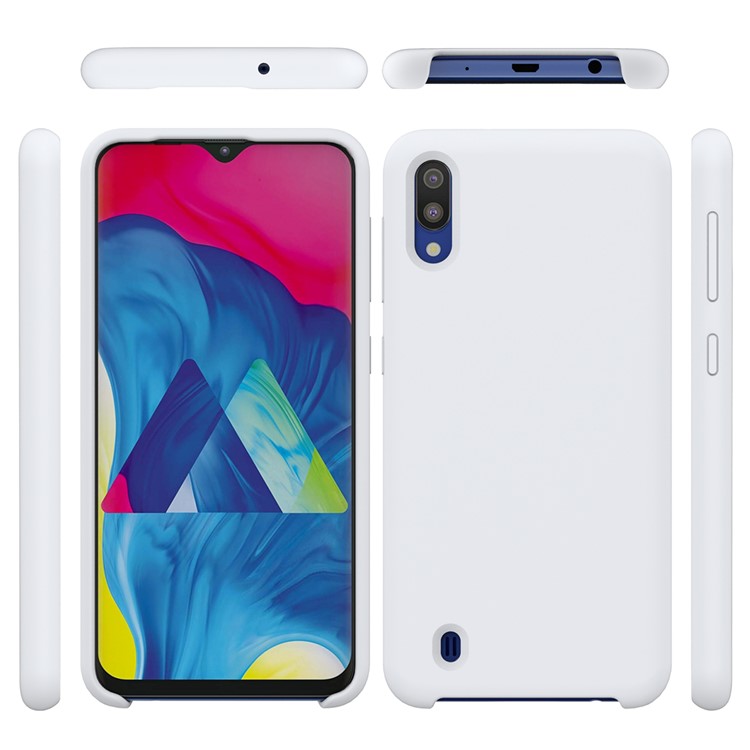 Liquid Silicone Protective Phone Case for Samsung Galaxy M10 - White-2