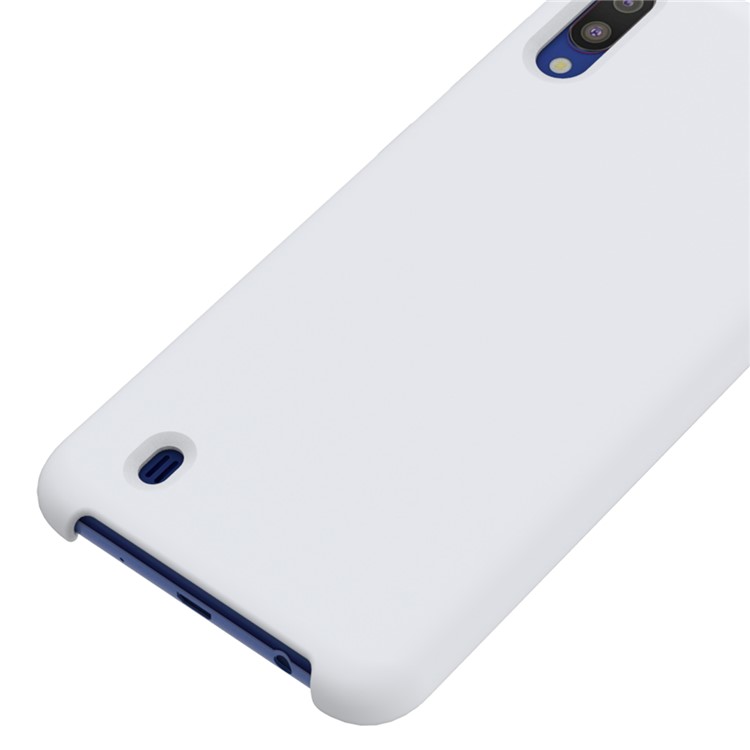 Liquid Silicone Protective Phone Case for Samsung Galaxy M10 - White-4