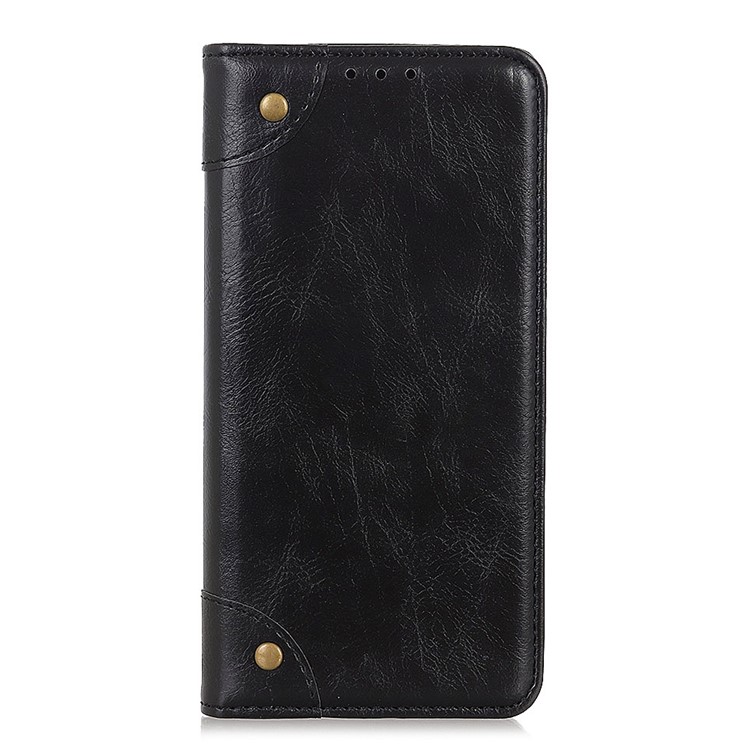 Crazy Horse Auto-absorbed Split Leather Wallet Phone Shell for Samsung Galaxy M20 - Black-8