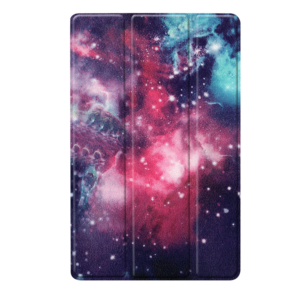 Pattern Printing Tri-fold Stand Leather Smart Case for Samsung Galaxy Tab A 10.1 (2019) SM-T515 - Galaxy Pattern-9