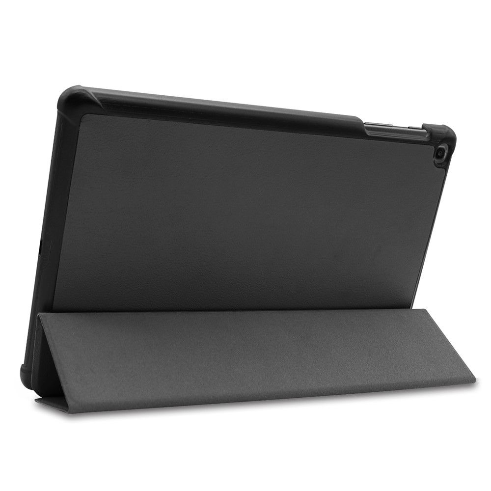 Tri-fold Stand PU Leather Auto wake/sleep Case for Samsung Galaxy TAB A 10.1 2019 SM-T510/SM-T515 - Black-6