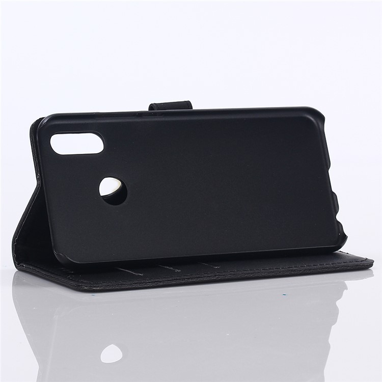 Crazy Horse Leather Wallet Stand Case for Samsung Galaxy A30/A20 - Black-5