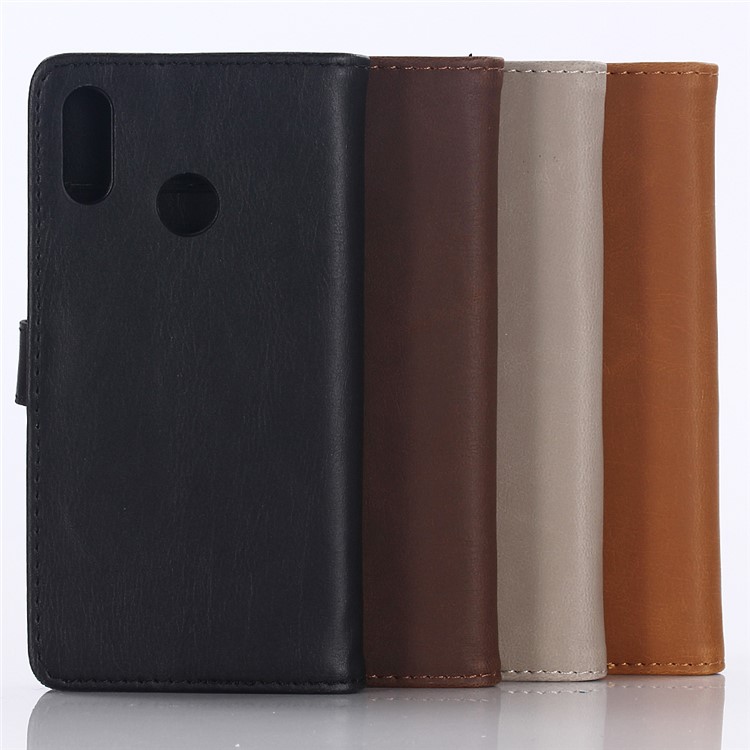 Crazy Horse Leather Wallet Stand Case for Samsung Galaxy A30/A20 - Black-7