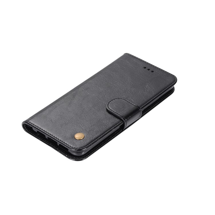 Vintage Premium PU Leather Wallet Case with Stand for Samsung Galaxy A70 - Black-7