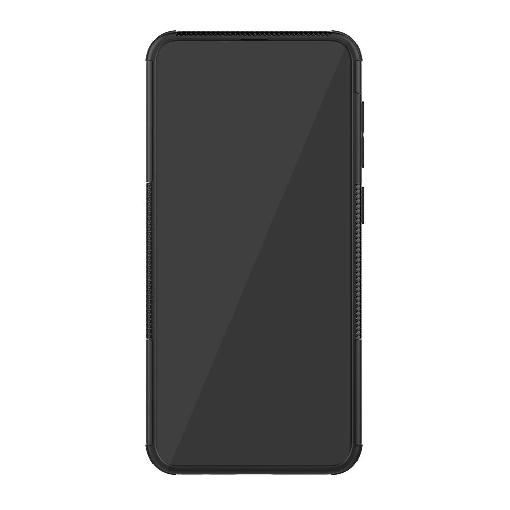 Für Samsung Galaxy A50/A30/A20 Cool Tire PC + TPU Hybrid -hülle Mit Kickstand - Schwarz