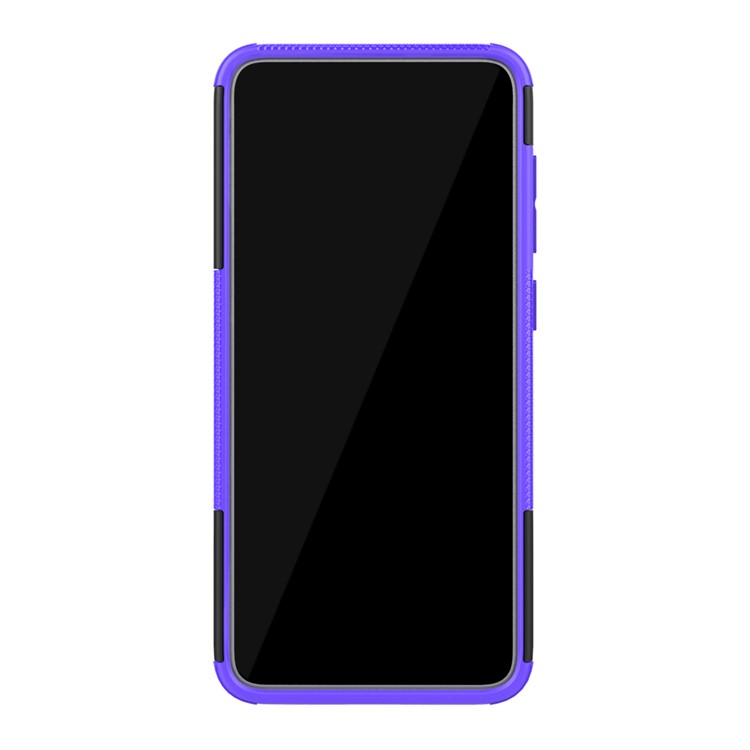 For Samsung Galaxy A70 Cool Tyre PC + TPU Hybrid Protective Cover with Kickstand - Purple-5