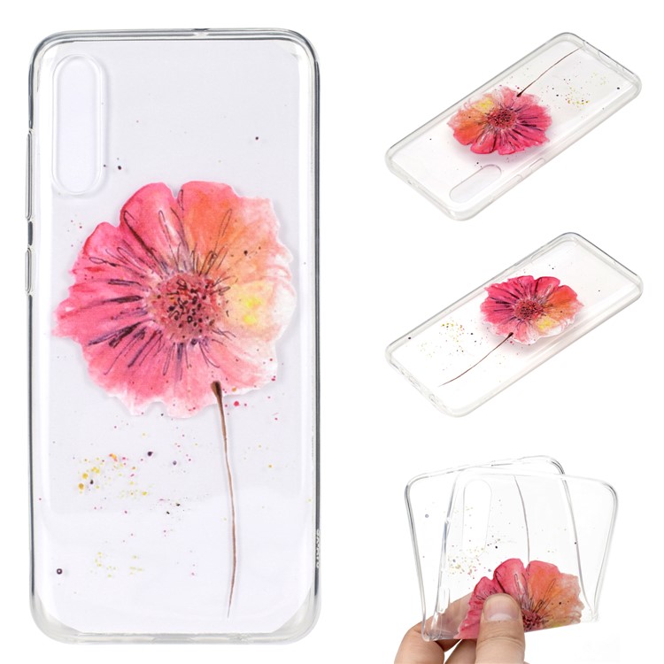 Padrão De Impressão TPU Soft Case Capa Para Samsung Galaxy A70 - Flor-1