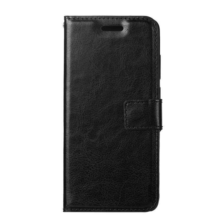 Crazy Horse Wallet Leather Stand Case for Samsung Galaxy A70 - Black-2