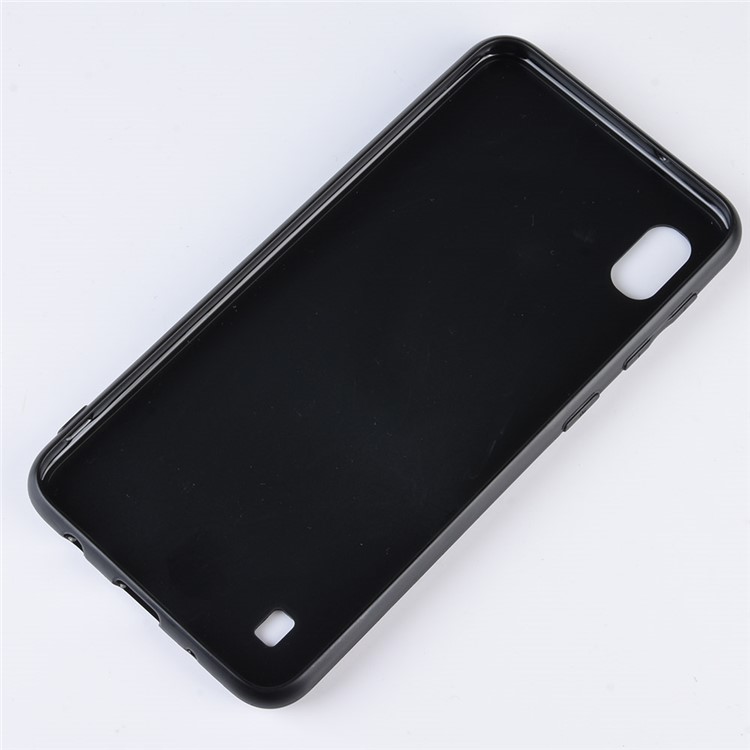 Leather Coated TPU Case for Samsung Galaxy A10 - Black-4