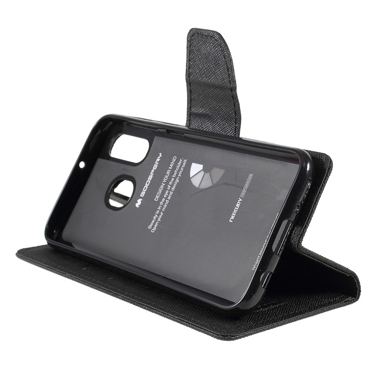 MERCURY GOOSPERY Leather Wallet Case for Samsung Galaxy A40 - Black-7