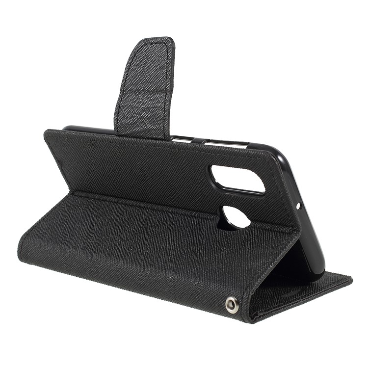 MERCURY GOOSPERY Leather Wallet Case for Samsung Galaxy A40 - Black-8