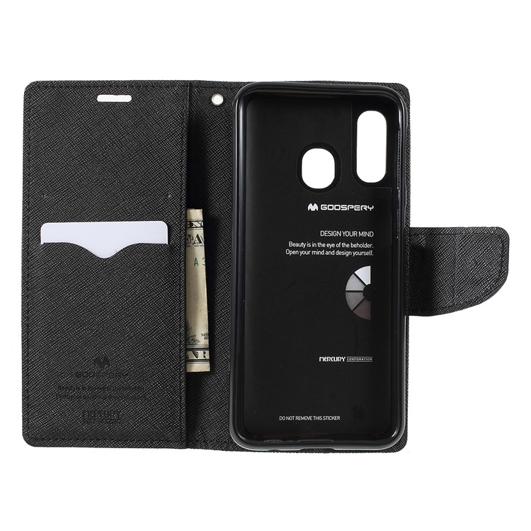 MERCURY GOOSPERY Leather Wallet Case for Samsung Galaxy A40 - Black-9