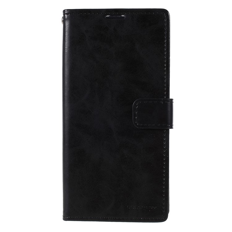 MERCURY GOOSPERY Blue Moon Wallet Leather Phone Cover for Samsung Galaxy A50 - Black-3