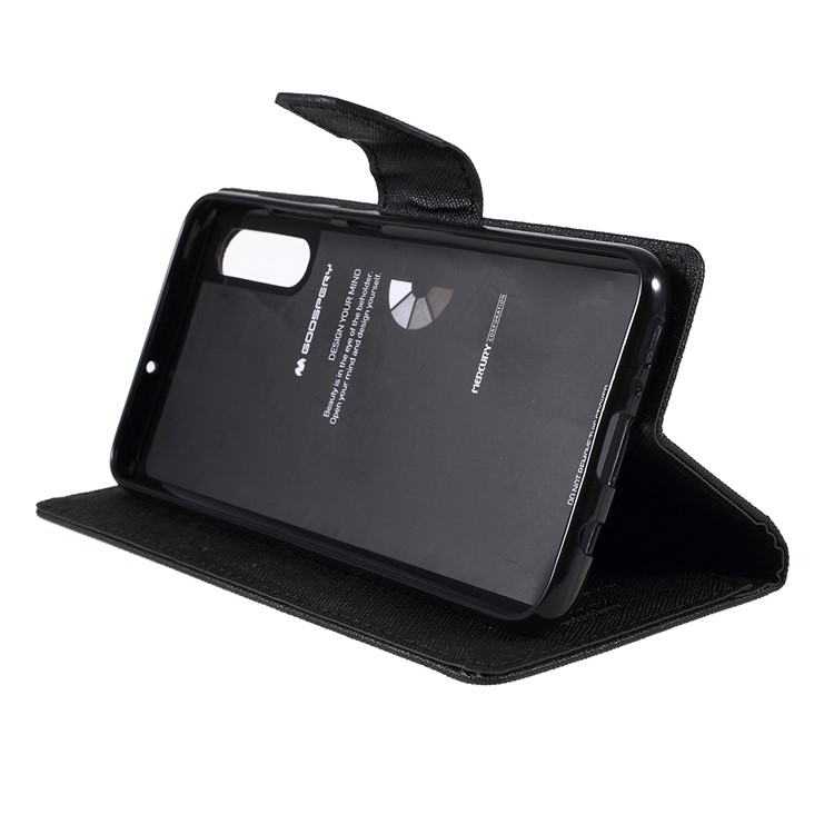 MERCURY GOOSPERY Leather Wallet Case for Samsung Galaxy A70 - Black-6
