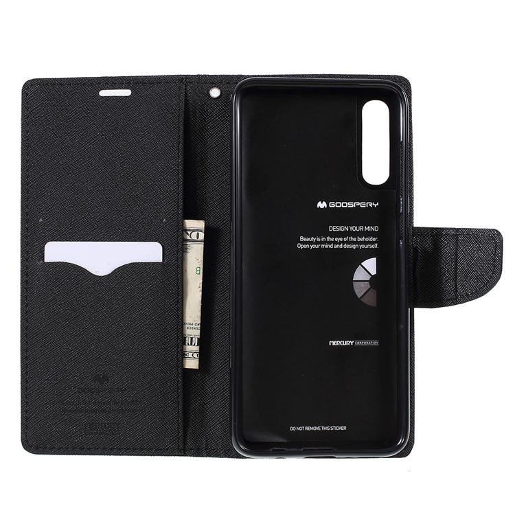 MERCURY GOOSPERY Leather Wallet Case for Samsung Galaxy A70 - Black-8