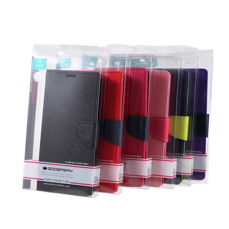 MERCURY GOOSPERY Leather Wallet Case for Samsung Galaxy A70 - Black-9