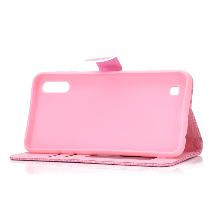 Flash Powder Leather Wallet Stand Case for Samsung Galaxy M10 - Black-13