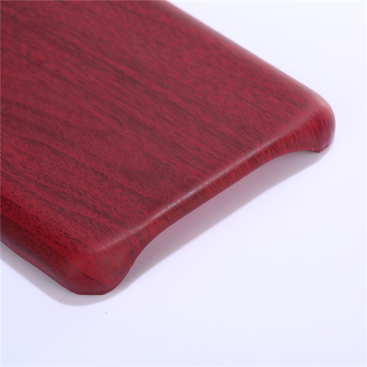 Caixa De Telefone De Madeira Dura Do Telefone Do Plutônio Revestido De Couro Do PC Da Textura Para A Galáxia S10 De Samsung - Vermelho-5
