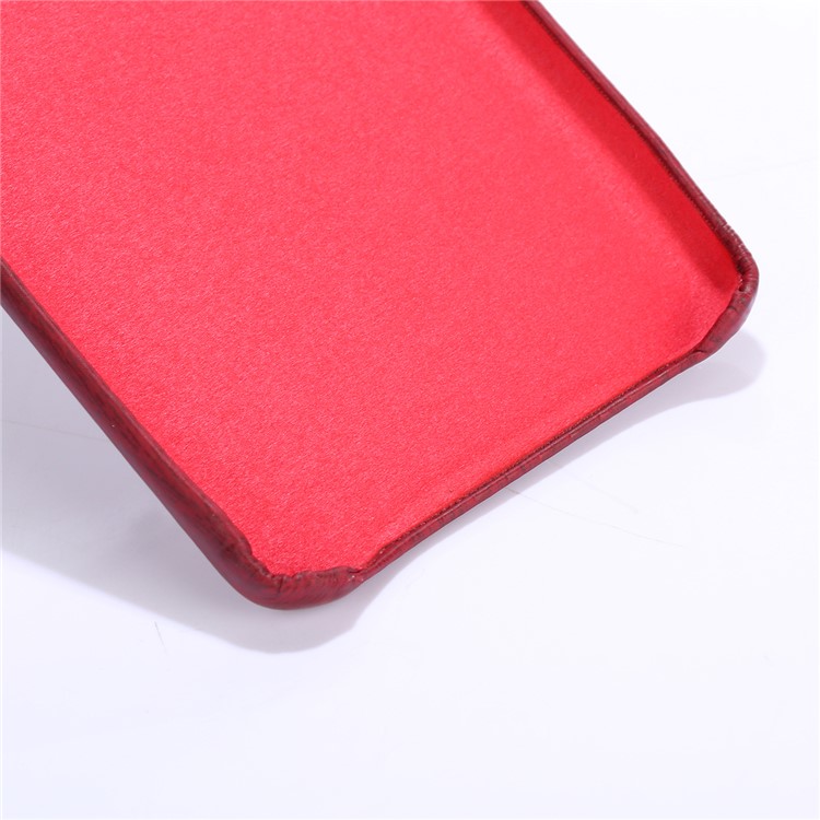Caixa De Telefone De Madeira Dura Do Telefone Do Plutônio Revestido De Couro Do PC Da Textura Para A Galáxia S10 De Samsung - Vermelho-6
