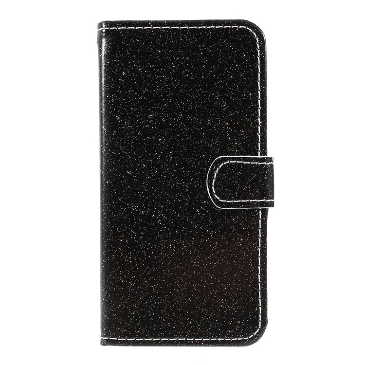 Flash Powder Wallet Stand PU Leather Mobile Cover for Samsung Galaxy S10e - Black-3