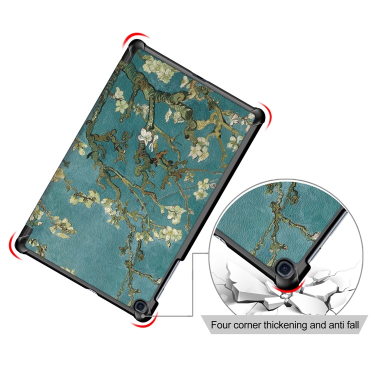 Pattern Printing Tri-fold Stand Leather Tablet Cover for Samsung Galaxy Tab A 10.1 (2019) T515/T510 - Wintersweet-5