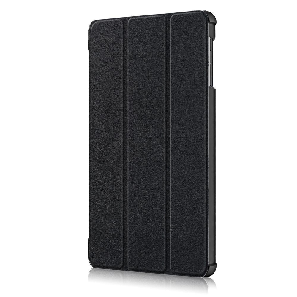 Couvercle de Comprimé de Protection en Cuir en Cuir en Cuir en Cuir PU Léger Pour Samsung Galaxy Tab A 10.1 2019 Sm-t510 / Sm-t515 - le Noir