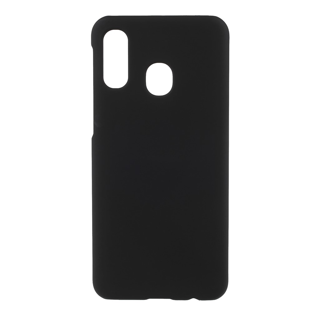 Rubberized Hard PC Phone Back Case Cover for Samsung Galaxy A40 - Black-1