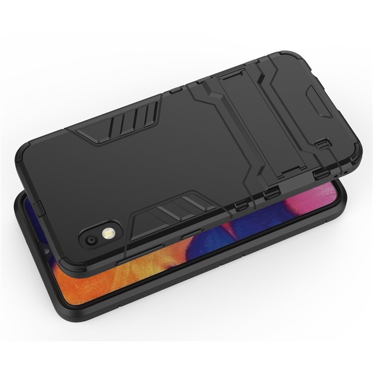 Estuche Híbrido Cool Guard PC + TPU Con Pie De Apoyo Para Samsung Galaxy A10 - Negro-3
