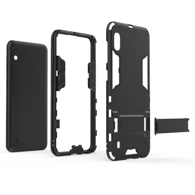 Estuche Híbrido Cool Guard PC + TPU Con Pie De Apoyo Para Samsung Galaxy A10 - Negro-4